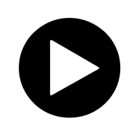 circular black and white play button