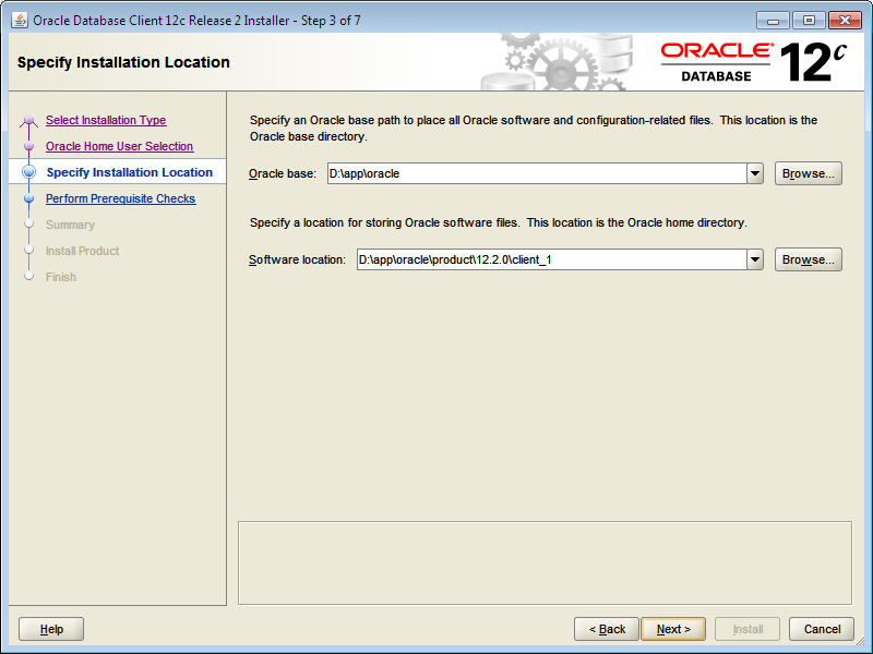 Installing Oracle 12.2 Client Software on Windows